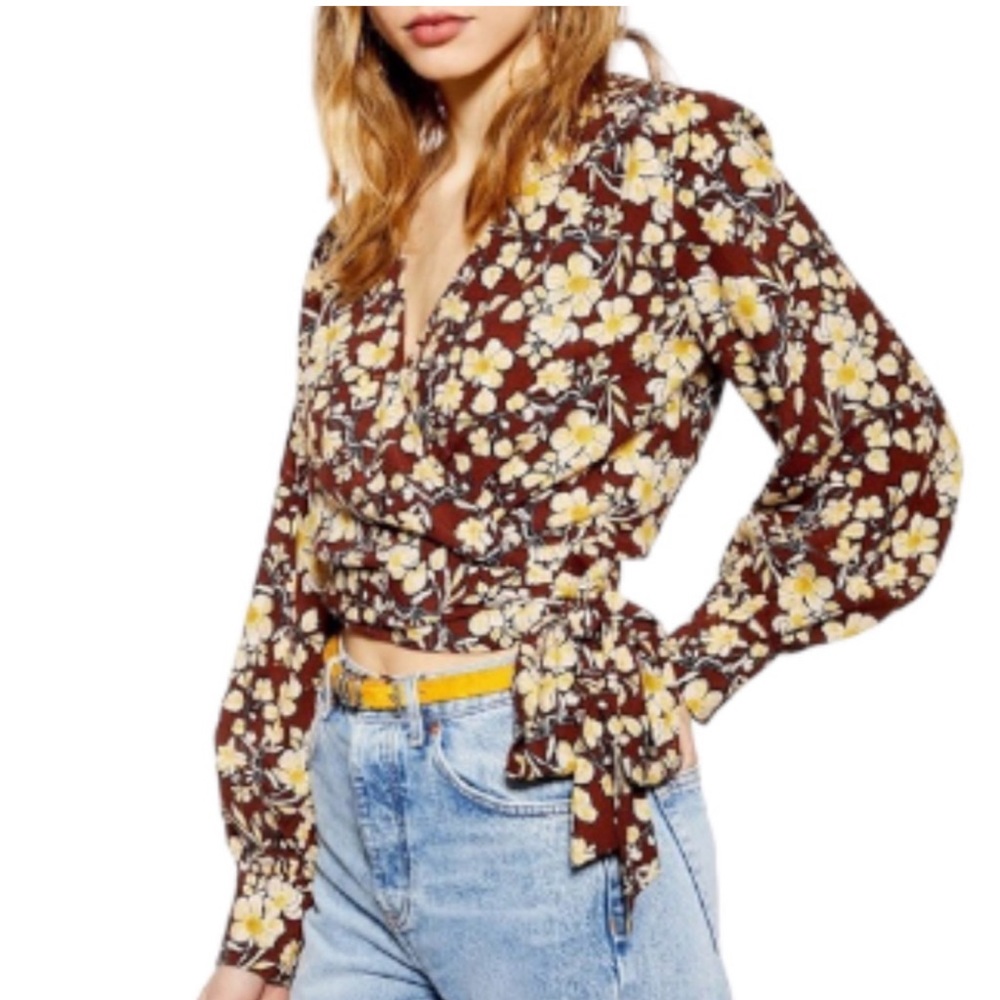 Top shop Wraparound Top - never worn!